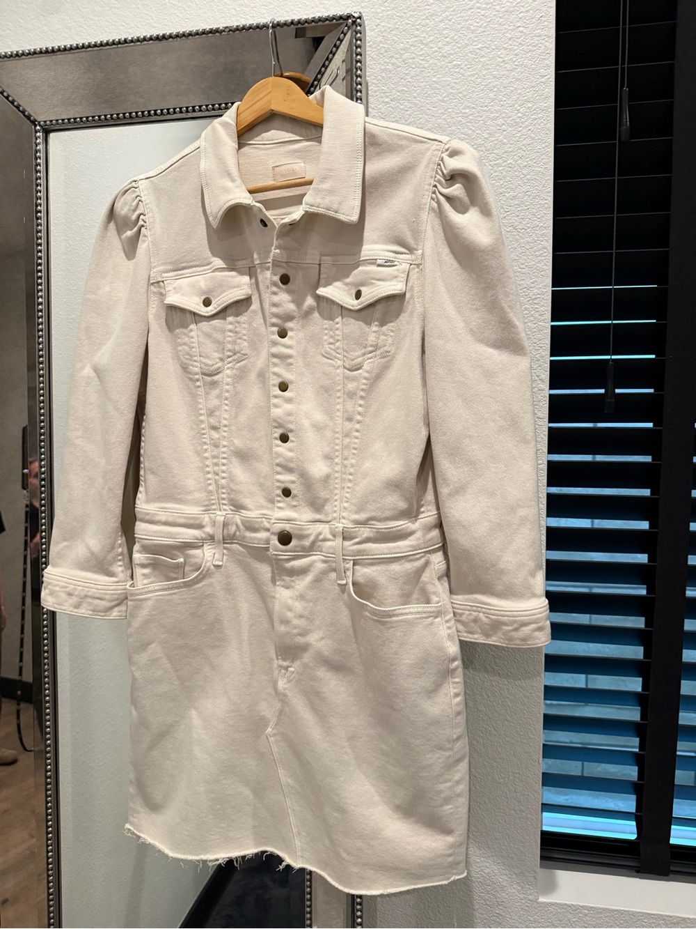 MOTHER Puffy bruiser Mini Denim Dress